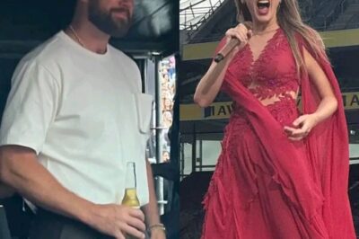 Breaking News:Taylor Swift was EXCITED and HAPPINESS after witnessing Travis Kelce’s unexpected appearance at the Dublin show with a beer in hand…
